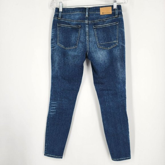 Henry Belle Super Skinny Ankle Jeans 27 Medium Wash Distressed Cotton Stretchy - Picture 12 of 13